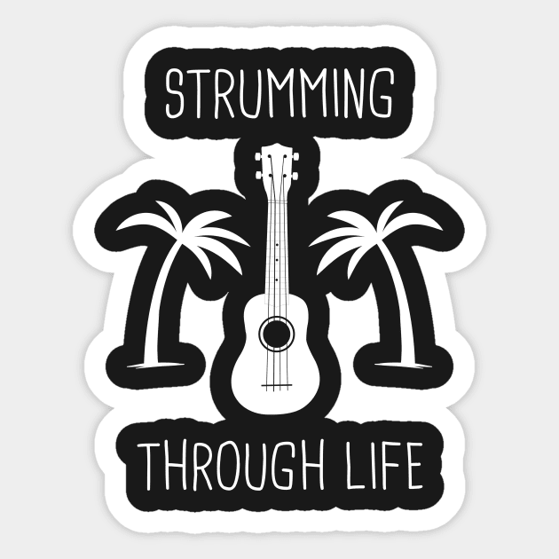 Strumming Though Life With A Ukulele Sticker by MeatMan